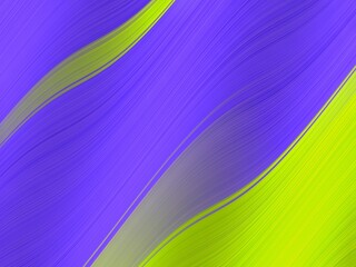 Smooth, flowing lines of purple, green, and gray create an abstract design.