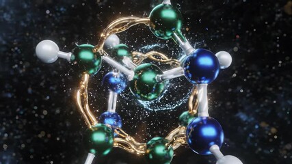 Molecular structures featuring intricate balls and chains, representing complex relationships and interconnectedness in STEM fields or commercial contexts, perfect for illustrating abstract.