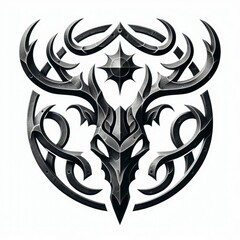 Forged Metal Deer Skull