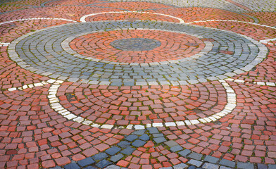 Concentric Cobblestone Plaza