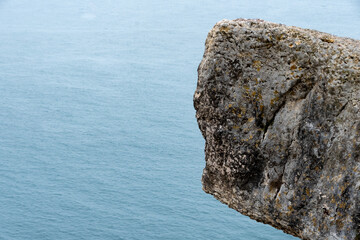 view of the sea from the mountain in Nazar&eacute;, Portugal