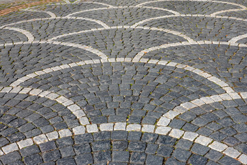 Concentric Cobblestone Plaza