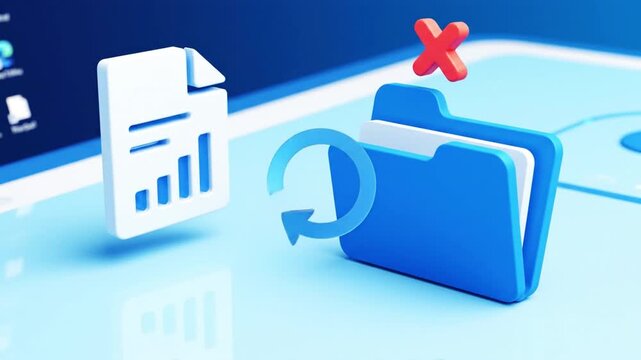 Modern Digital Document and Folder Management Professional Data Organization and Technology with Blue Aesthetic for Efficient Digital Workspaces and Data Analysis