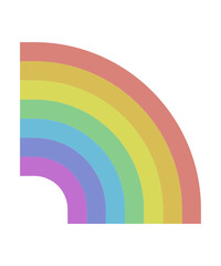 Fototapeta premium Muted Pastel Rainbow Quadrant Graphic