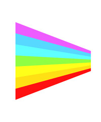 Colorful Horizontal Stripes in Perspective