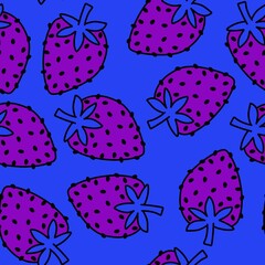 Summer fruits seamless strawberries pattern for wrapping paper and fabrics and kids clothes print and fashion textiles