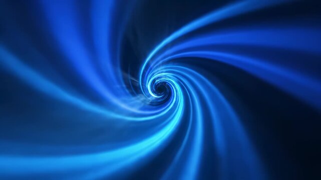 Blue light swirls in mesmerizing motion, capturing the concept of fluidity, innovation, and progress as technological advancements unfold, perfect for backgrounds or advertisements showcasing.