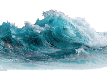 Tumbling blue wave cresting