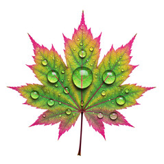 A maple leaf with clear veins, presented as a studio isolate. An ideal visual element for design, backgrounds and illustrations, symbolizing Canadian nature.