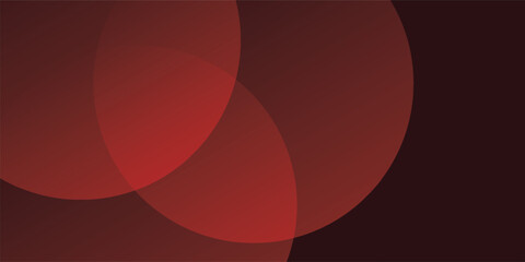 Abstract minimalist banner background, color red gradations. Circle effect style geometric simple art