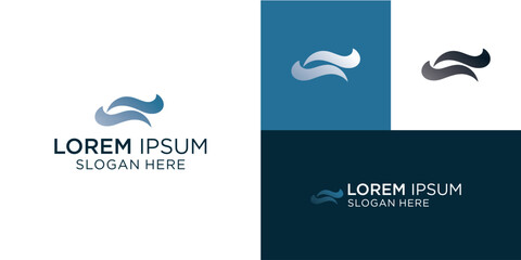 Elegant wave logo for dynamic branding and modern company identity, perfect for tech startups and innovative businesses seeking a fresh, memorable visual impact, creative design solution