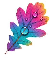 Bright oak leaf with expressive veins, presented as studio isolate. An excellent natural element for decoration, symbolizing strength, longevity and the change of seasons.