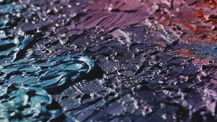 Creative Expressions Unfold Close up Shots of Painting, Surfboard, Cake, and Rainbow Colors in a Vibrant Composition Perfect for Ads Campaigns or Projects Celebrating Self Expression and Bold.