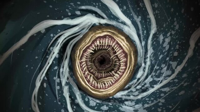 charybdis mythology monster emerging from ocean whirlpool