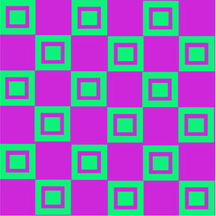 Colorful retro geometric square pattern seamless vector background texture
