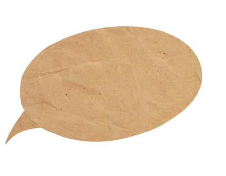 Tan, textured, paper-like, oval speech bubble on black - Powered by Adobe