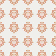Seamless vintage damask pattern with elegant floral ornaments.
