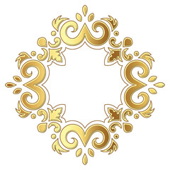 Vintage gold frame with floral ornaments