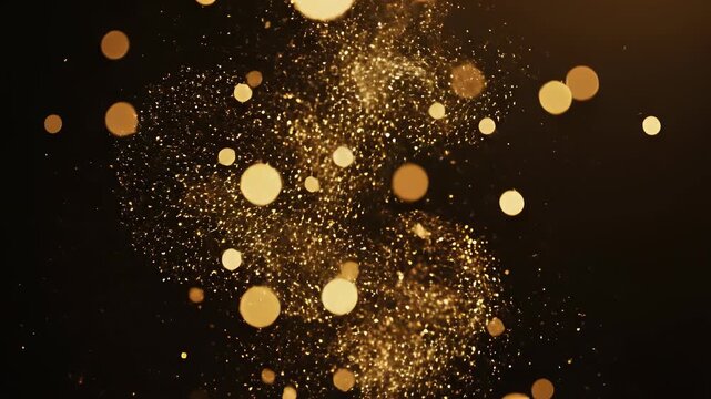 Golden raffes suspended in dark abstract composition, defying gravity with kinetic energy as vibrant colors erupt like fireworks on a night sky, perfectly capturing the essence of innovation and.