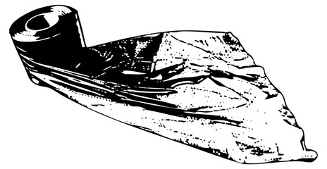 Sandals rest on surface geometric