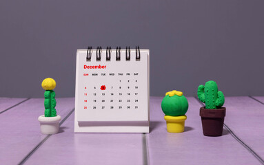 December 6. Date of December month. Number Cube