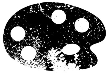 Paint palette splatters in artistic design