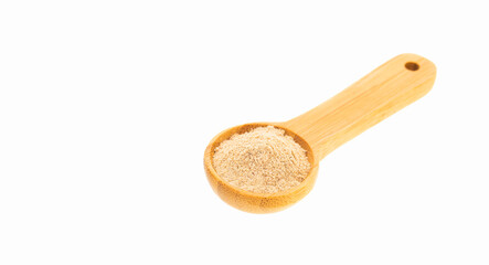 Maca root or Peruvian ginseng in the spoon - Lepidium meyenii.