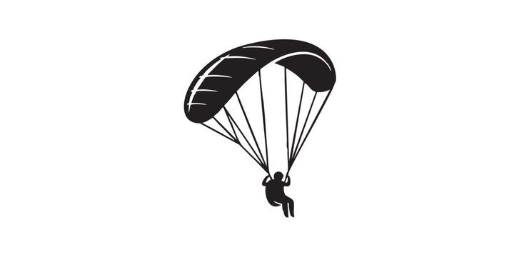 Minimalistic paraglider icon design