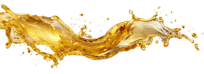 Golden liquid splash