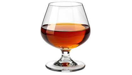 Cognac in glass amber liquor