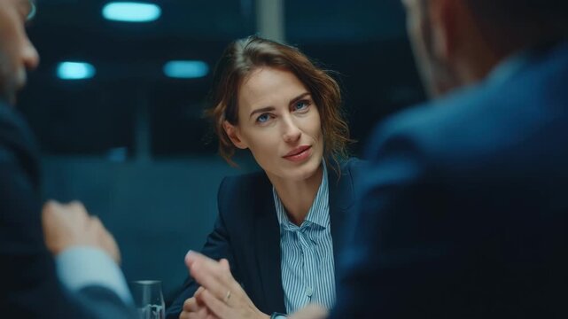 Medium shot of procurement specialists negotiating contracts and coordinating with suppliers to reduce costs in a busy office environment