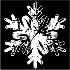Naklejka premium Snowflake texture in winter weather