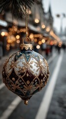 Brightly decorated ornament brings holiday cheer