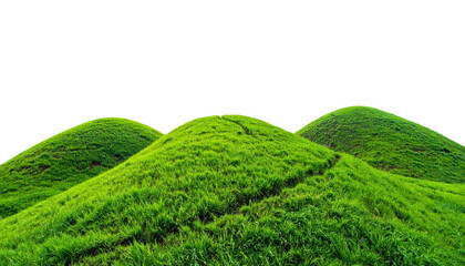 Green hills under a black sky