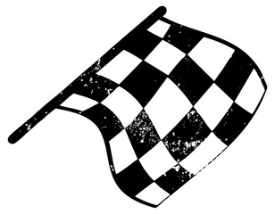 Obraz premium Checkered flag waves triumphantly at a racing event