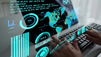 Connection network visualization showing global connection, network communication, digital connection analytic. Connect networks tool support real-time insight and improve connection system. Thunk