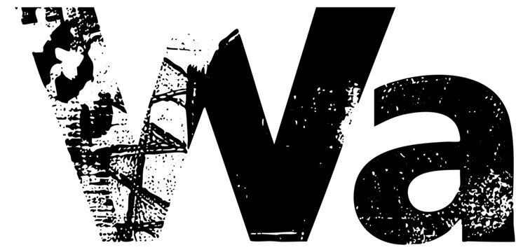Typography Wa in distressed texture - Powered by Adobe