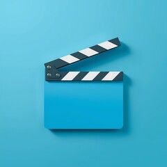 Clapper board film slate for cinema production isolated on a white background