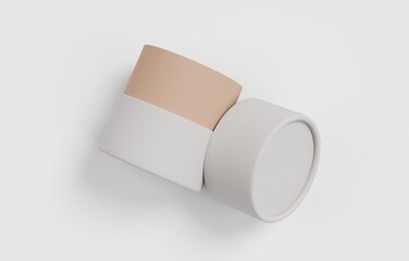 White Cardboard Kraft Tube For Branding Showcase