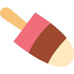 Stylized Ice Cream Bar With Pink Chocolate and Cream Flavors On A Translucent Background