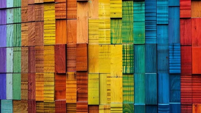 Colorful Wooden Blocks: A mesmerizing display of colorful wooden blocks creates a vibrant mosaic of hues, patterns, and textures, celebrating the beauty of wood and design.