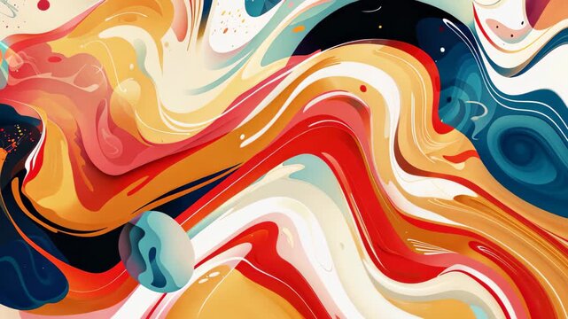 Swirling Palette: A dynamic, abstract artwork bursts forth with vibrant, fluid strokes of color, inviting the viewer into a world of artistic expression and creative energy.