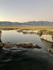 Mountain View Sunset in Hot Spring