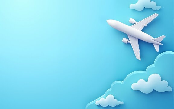 Vector air travel background. Blue business card. High quality