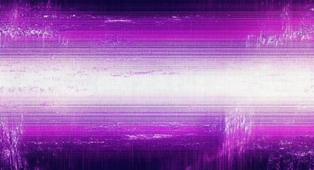 Abstract digital background with horizontal bright white and purple light streaks and textured glitch effects creating a futuristic atmosphere