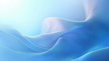 smooth flowing blue and white abstract shapes with soft gradients creating a serene and calming visual effect