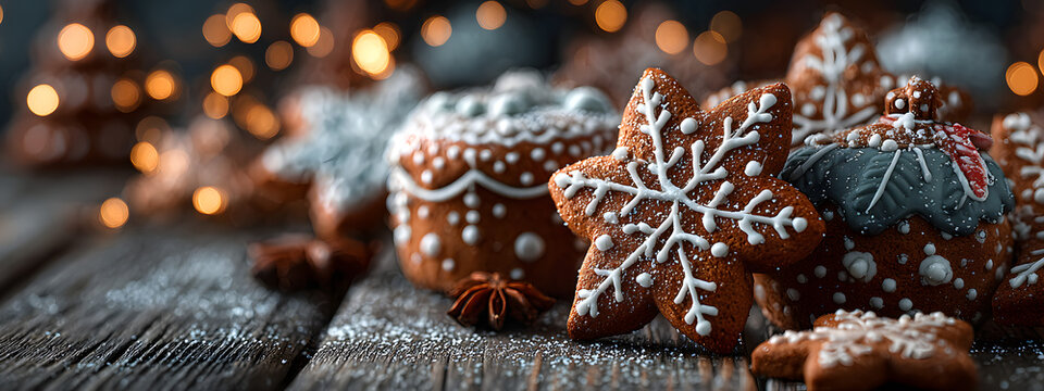 banner christmas background pattern cookies with christmas pattern