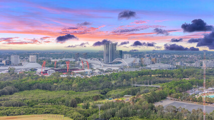 Wentworth Point a suburb in western Sydney newly built residential high rise apartments area on Parramatta River Sydney NSW Australia