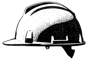 Construction helmet illustrates safety equipment in a work zone