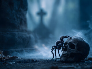 scary zombie in the woods